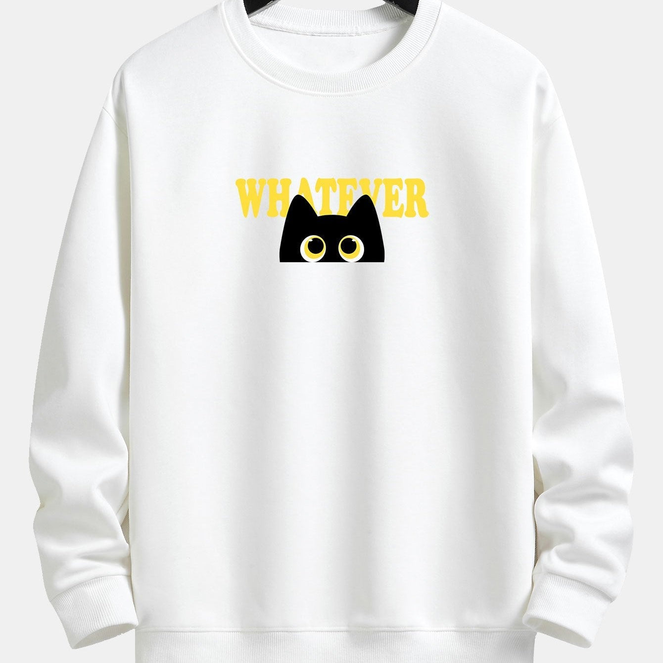 Harm | Sweater met zwarte kat en tekstopdruk en relaxte pasvorm