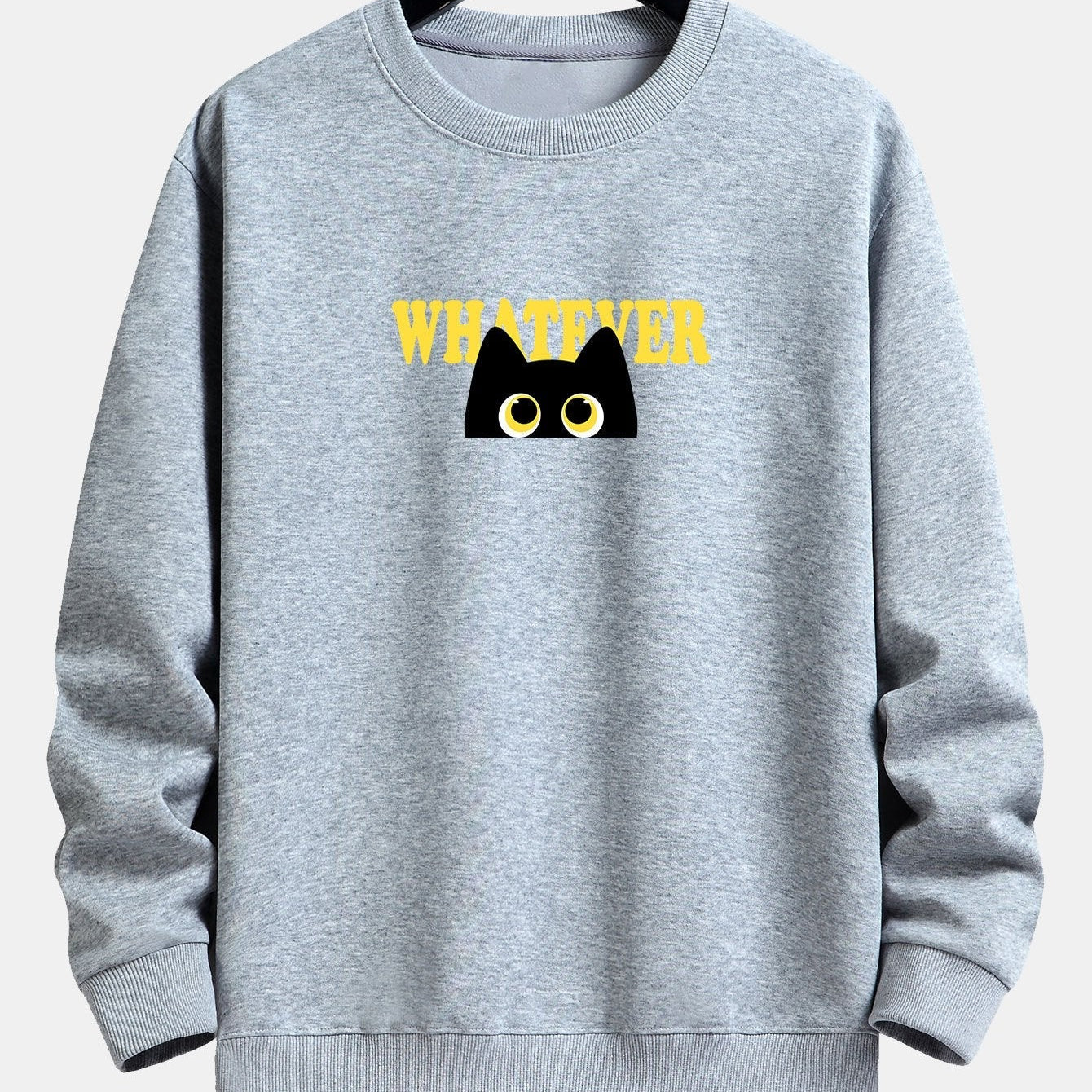 Harm | Sweater met zwarte kat en tekstopdruk en relaxte pasvorm