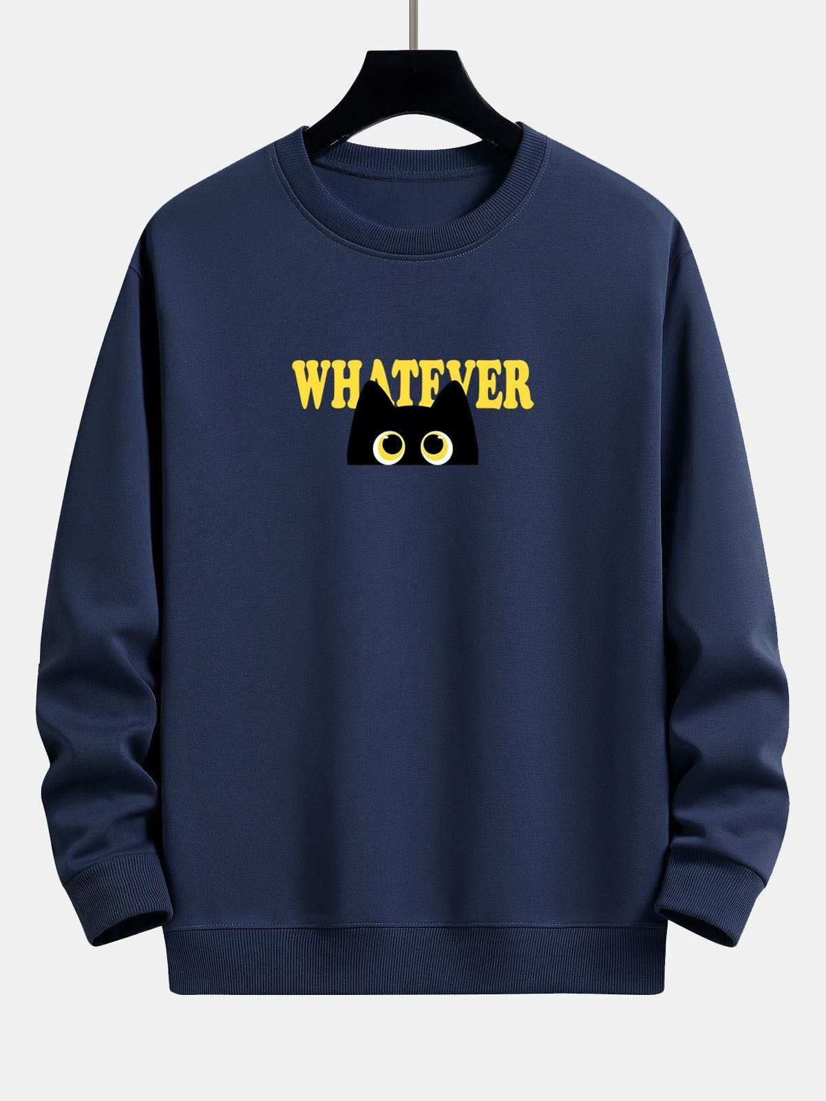 Harm | Sweater met zwarte kat en tekstopdruk en relaxte pasvorm