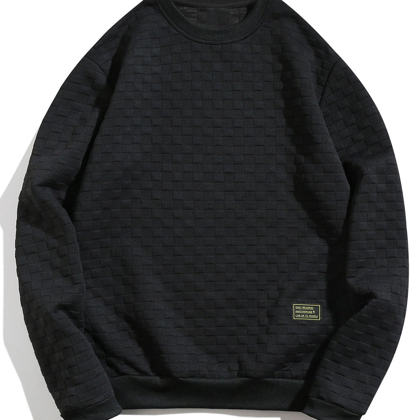 Hidde | Sweater met schaakbordjacquard