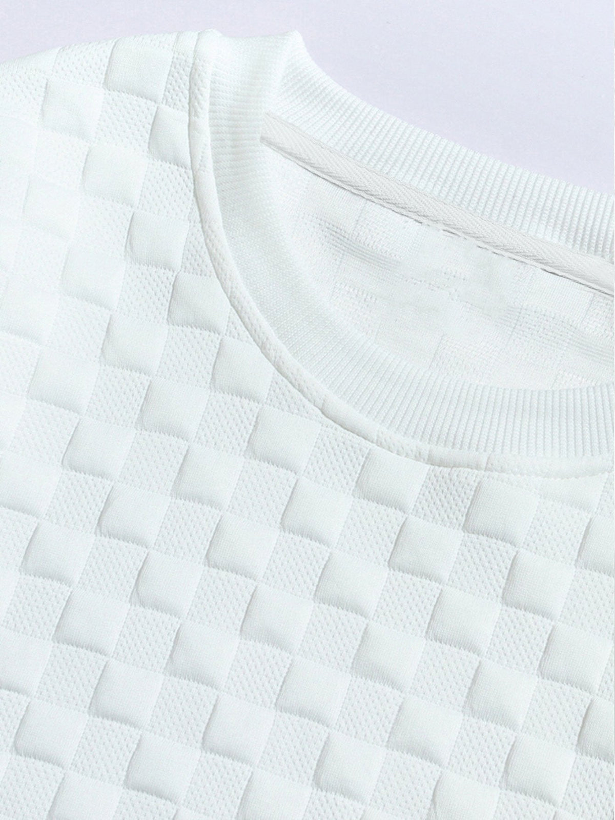 Hidde | Sweater met schaakbordjacquard