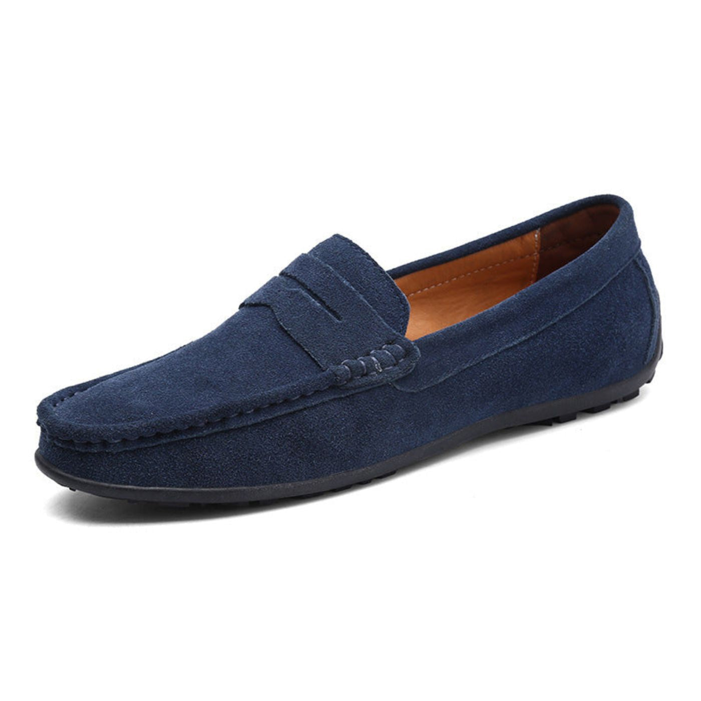 Hiddo | Zachte blauwe suède loafers