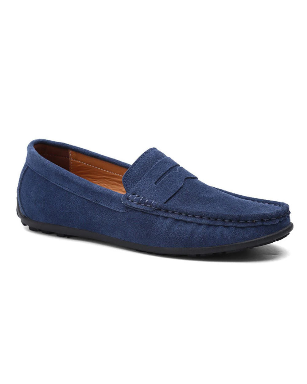 Hiddo | Zachte blauwe suède loafers