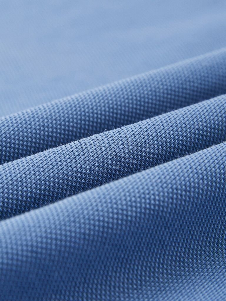Hilbrand | Blauwe polo met korte rits