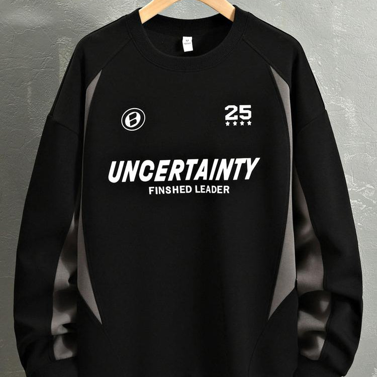 Hugo | Oversized sweater met tekstopdruk en kleurvlakken