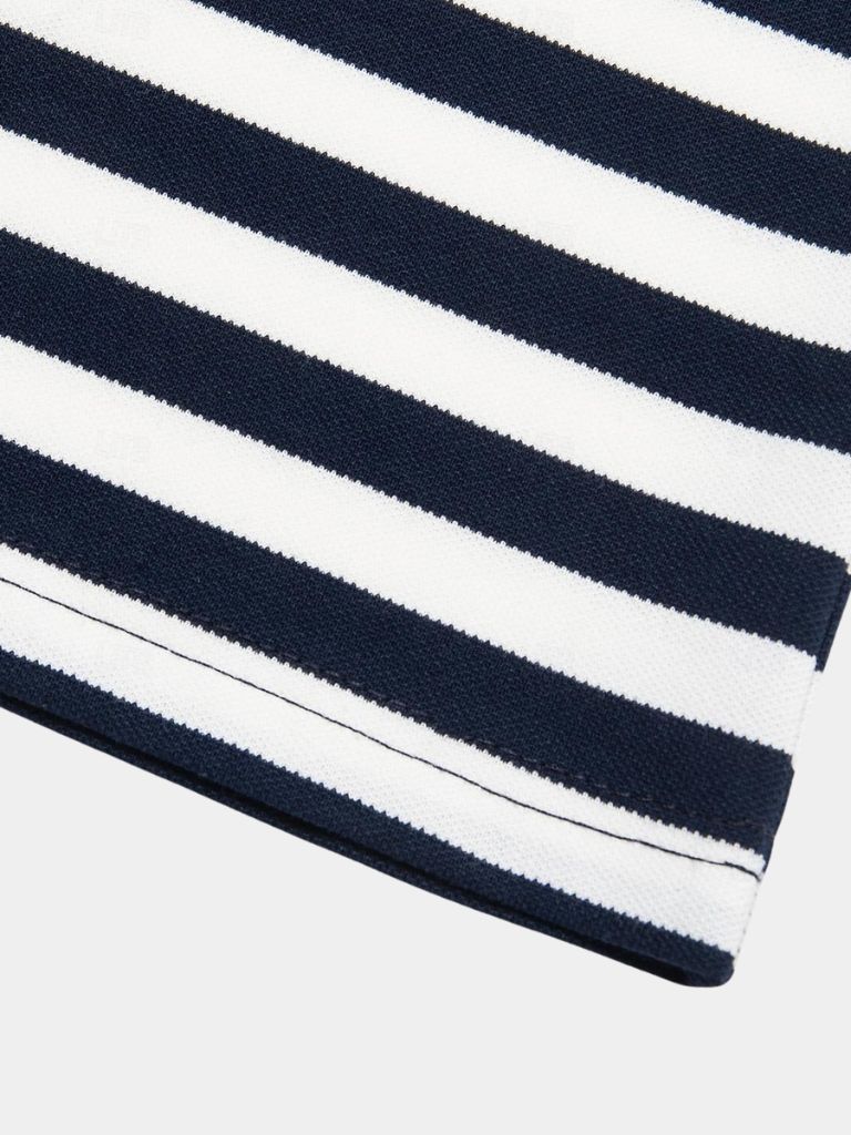 Ido | Donkerblauwe gestreepte polo