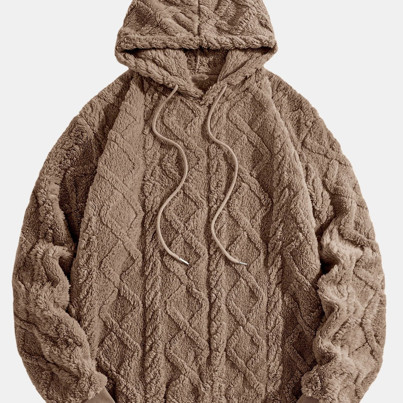 Ids | Hoodie van teddyfleece met geometrisch jacquarddessin