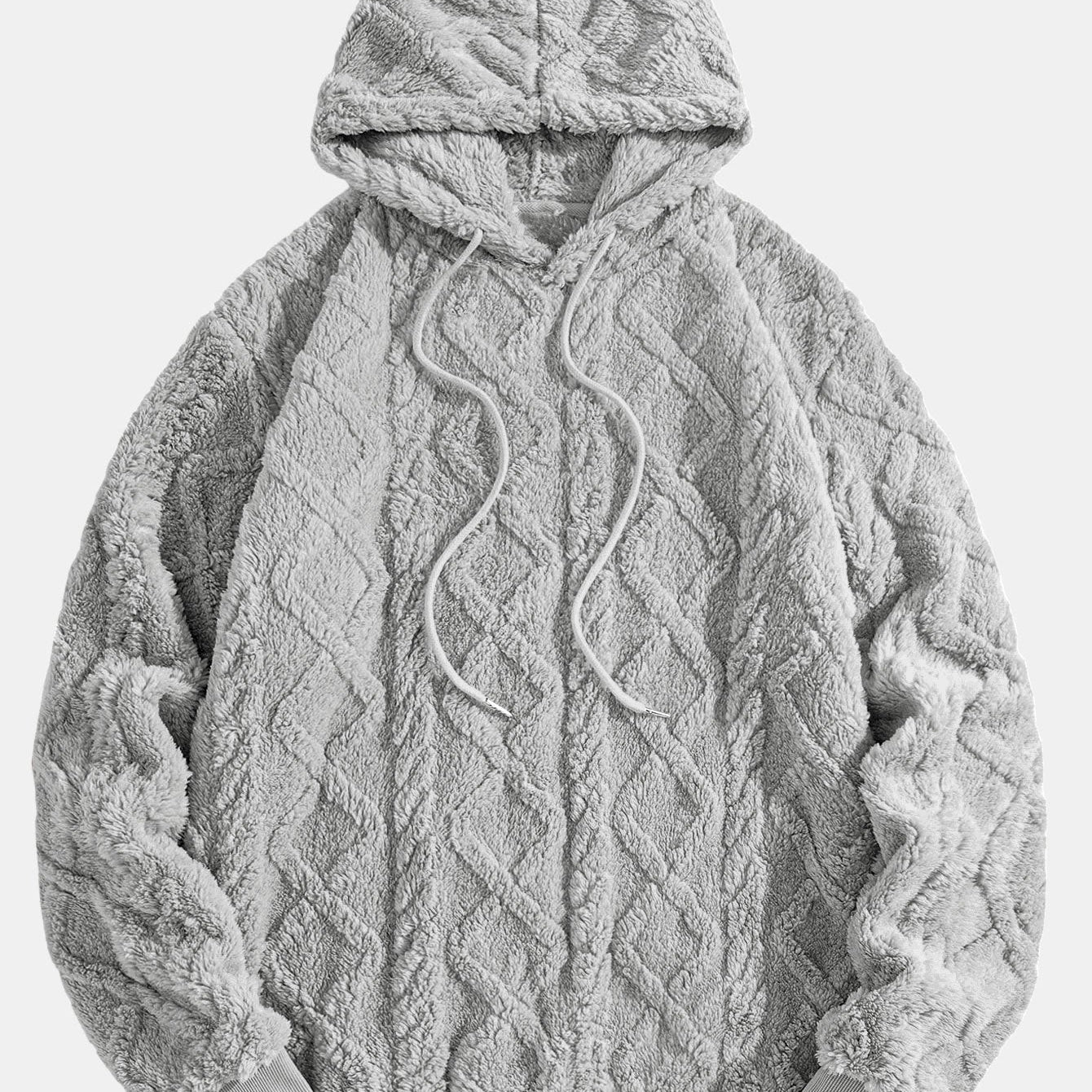 Ids | Hoodie van teddyfleece met geometrisch jacquarddessin