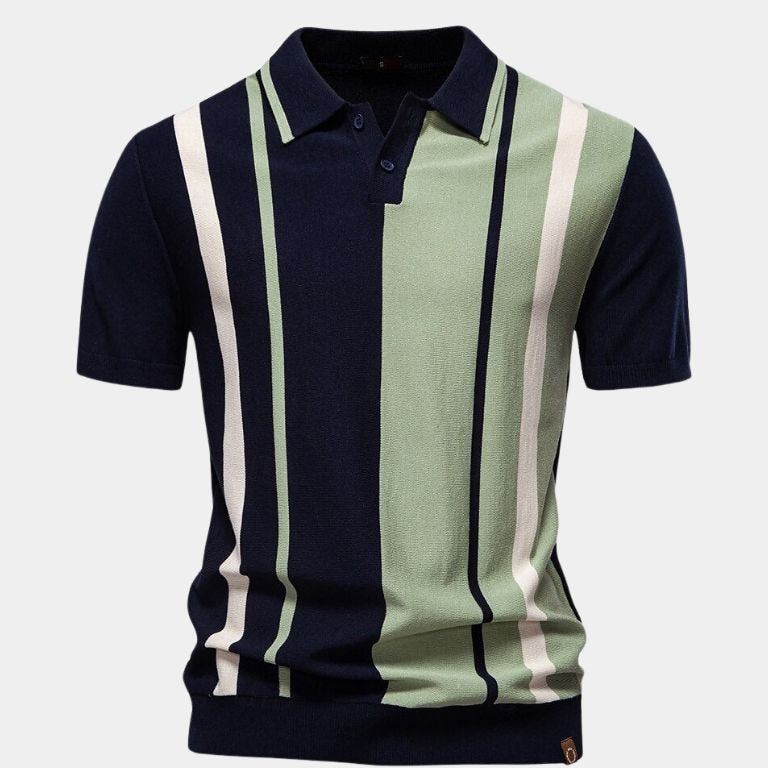 Jacco | Polo met verticale retrostrepen