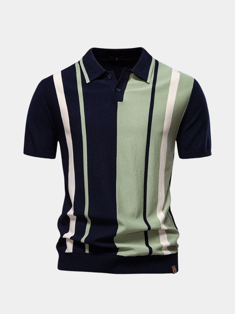 Jacco | Polo met verticale retrostrepen