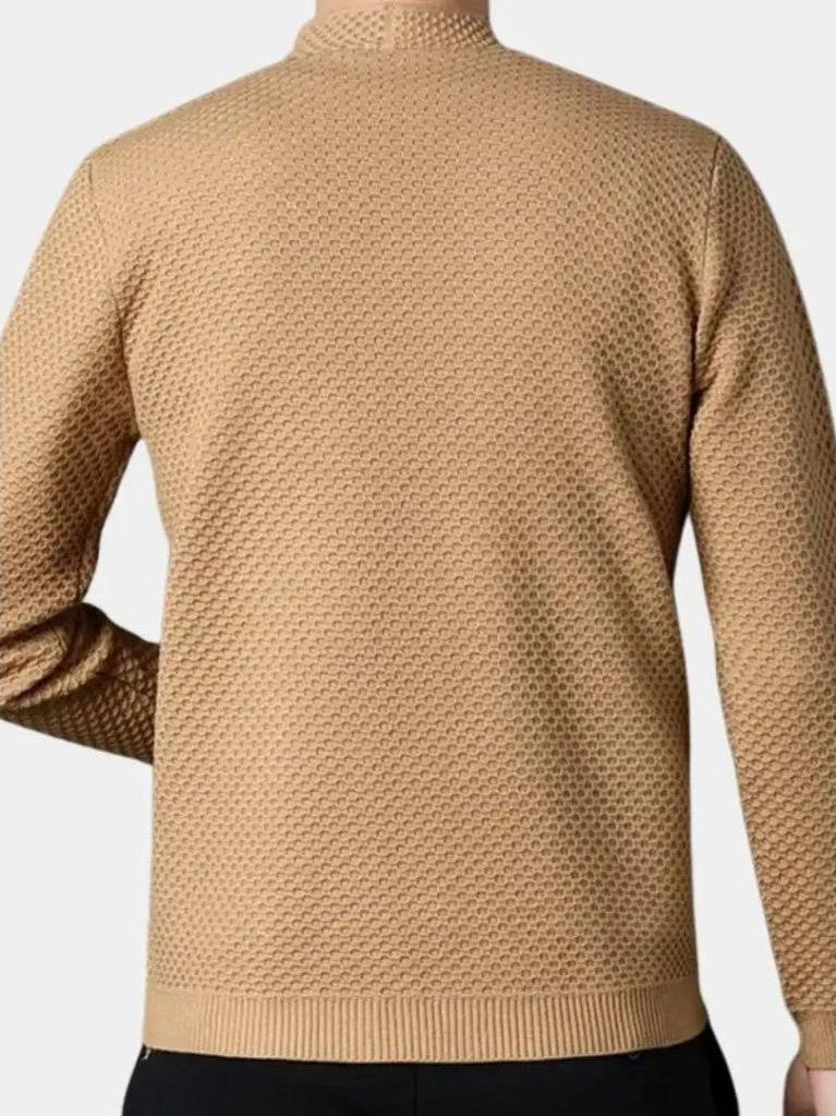 Ubbo | Camelkleurig open gebreid vest