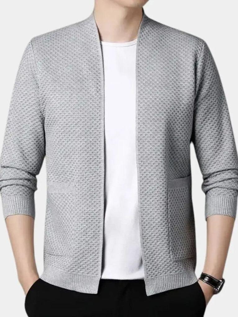 Ubbo | Camelkleurig open gebreid vest