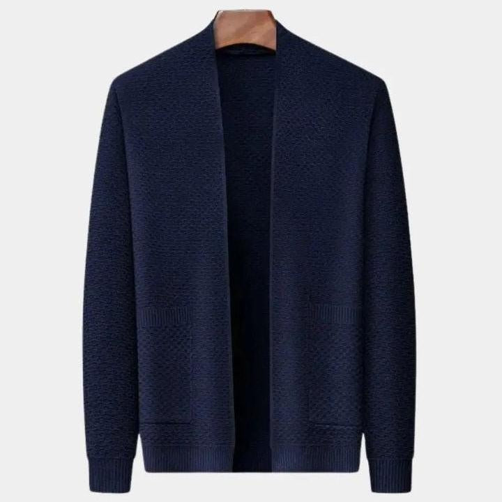 Ubbo | Camelkleurig open gebreid vest