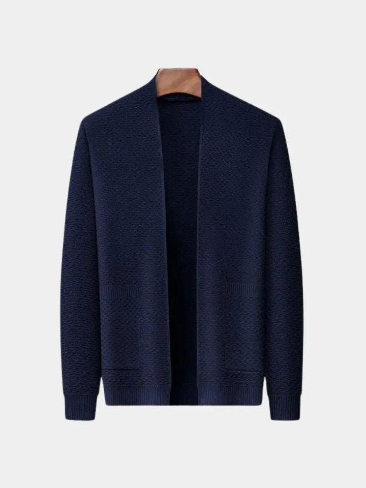 Ubbo | Camelkleurig open gebreid vest