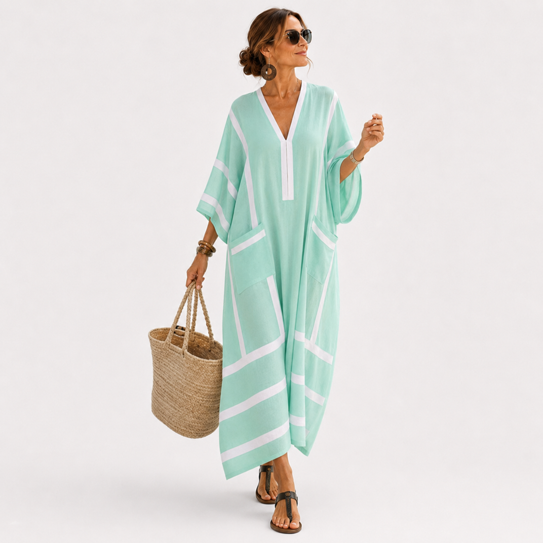 Janke | Mintgroene kaftan