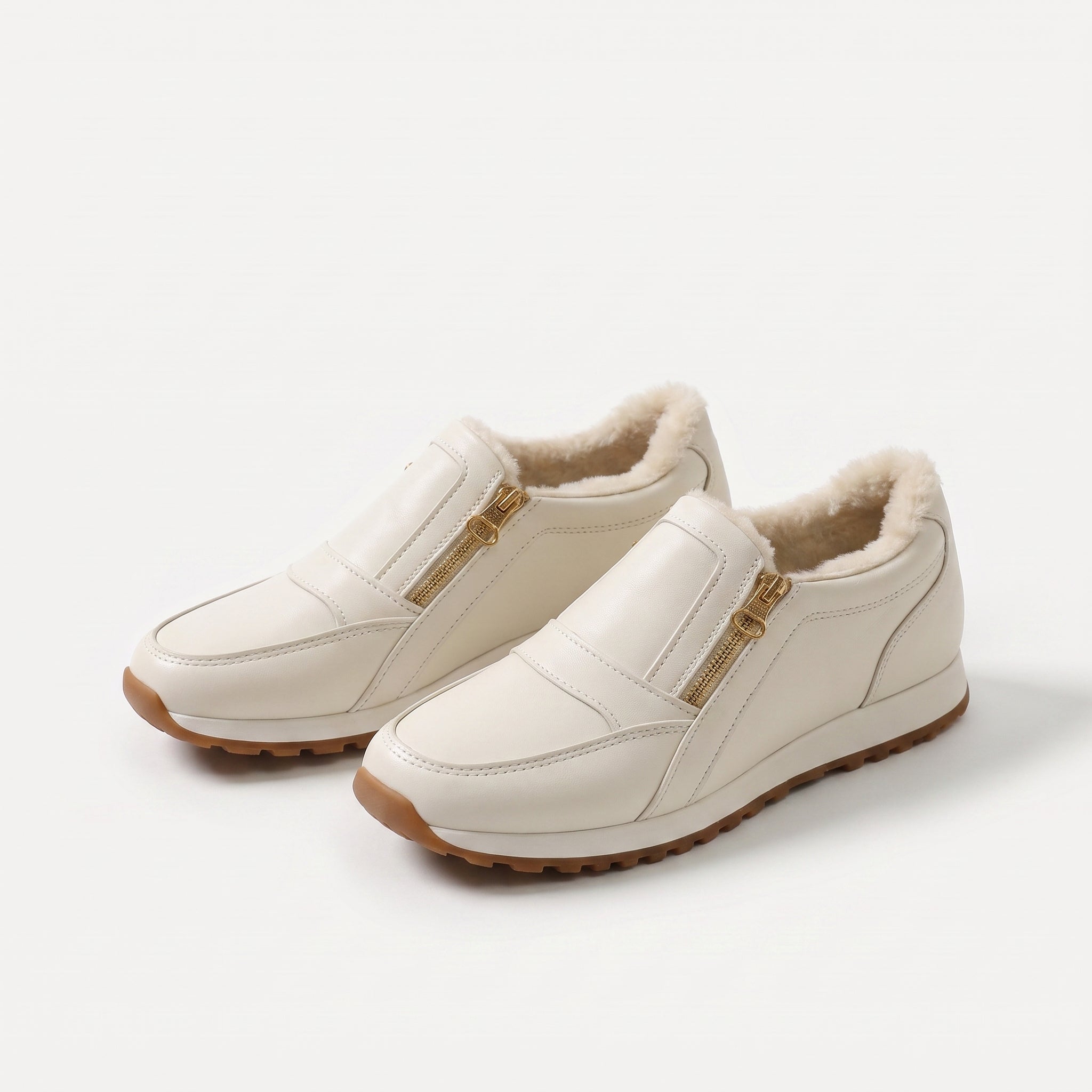 Janneke | Warme slip-on sneaker met dubbele rits
