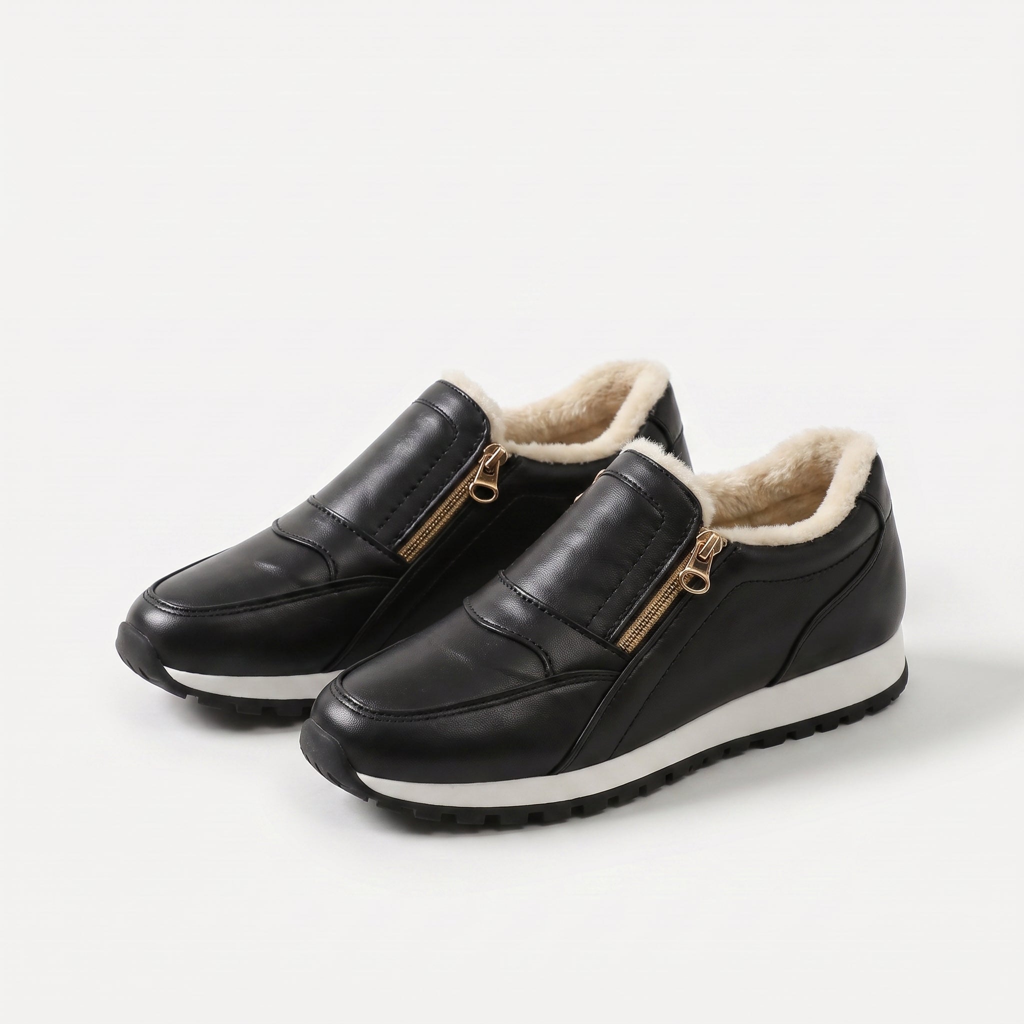 Janneke | Warme slip-on sneaker met dubbele rits