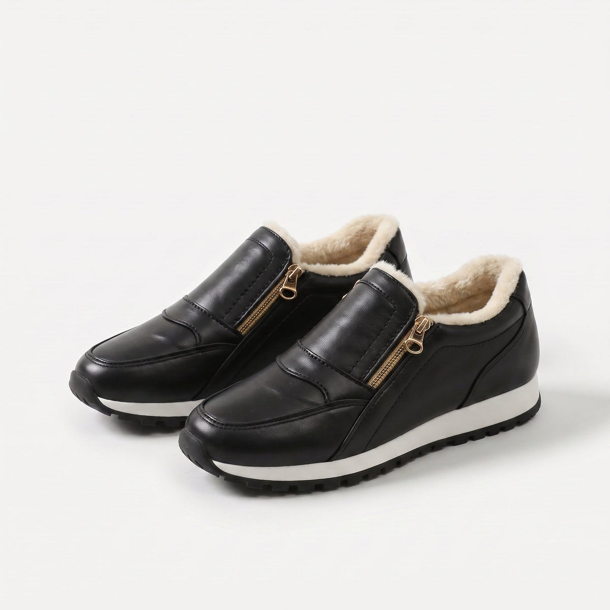 Janneke | Warme slip-on sneaker met dubbele rits