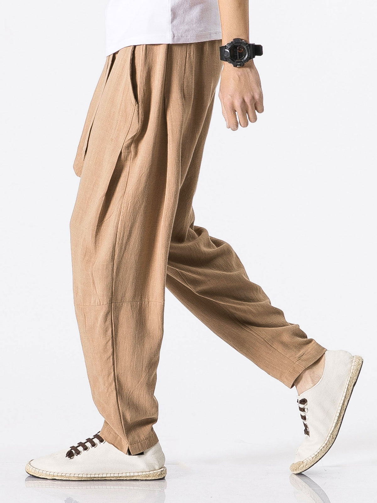 Jasper | Linnen harem broek met riem