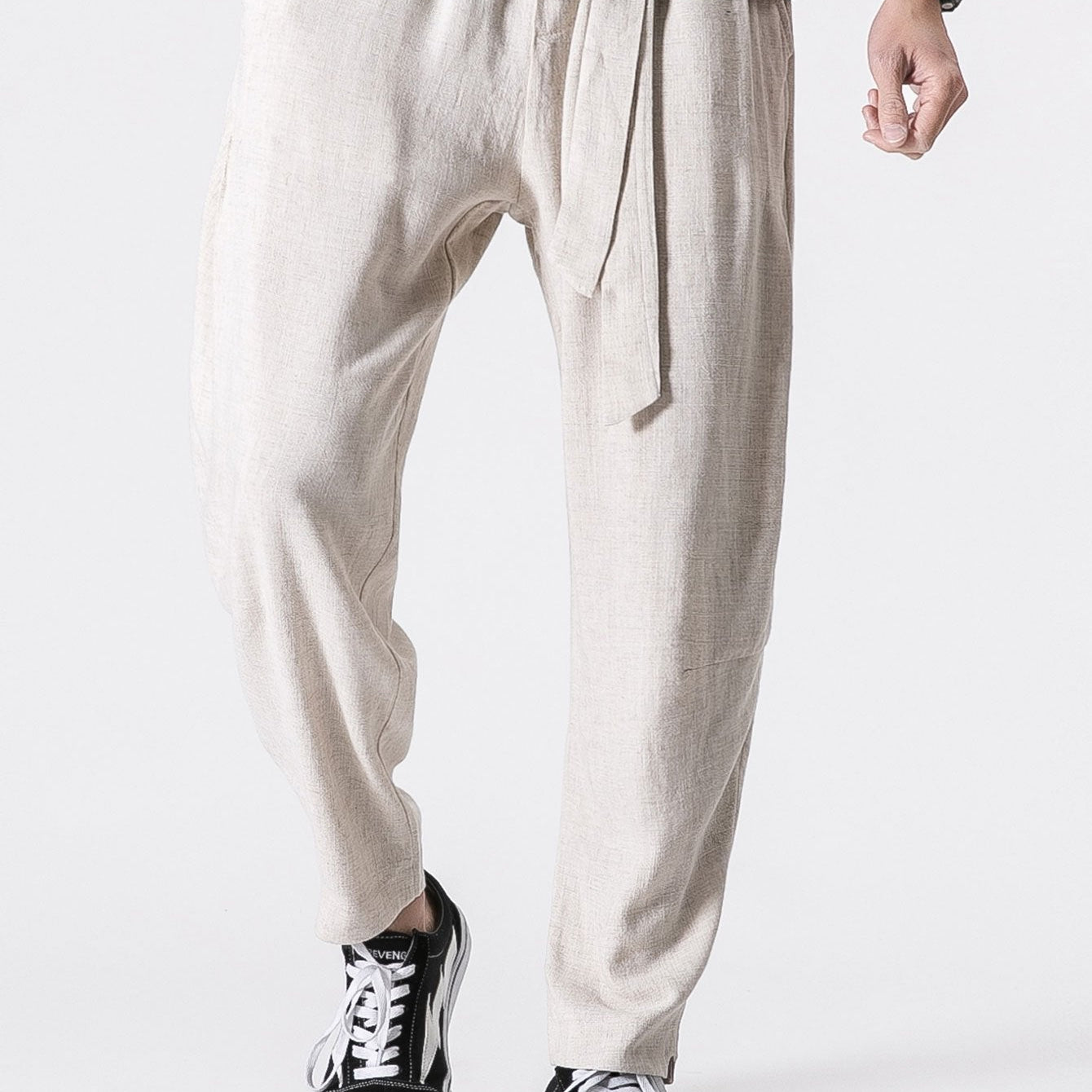 Jasper | Linnen harem broek met riem