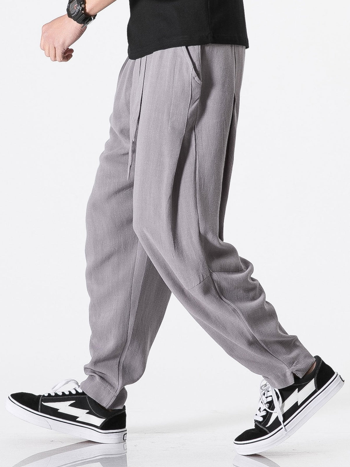 Jasper | Linnen harem broek met riem