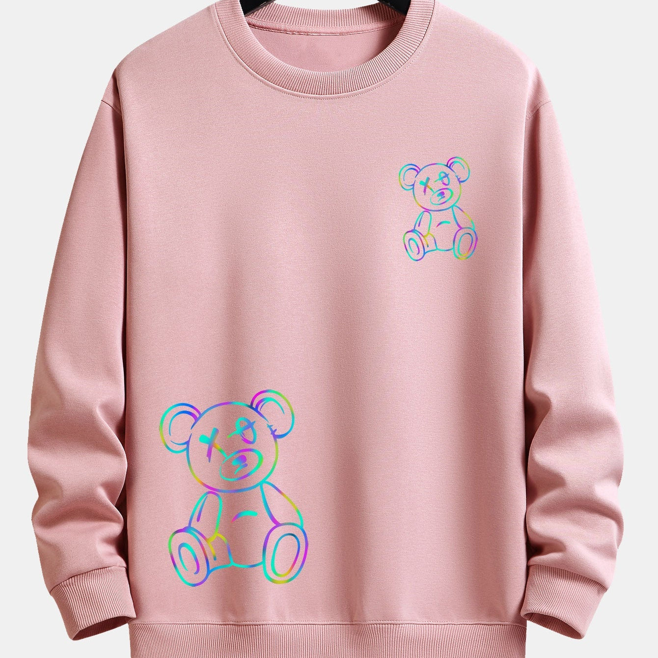 Jelle | Sweater met kleurrijke beerprint en relaxte pasvorm