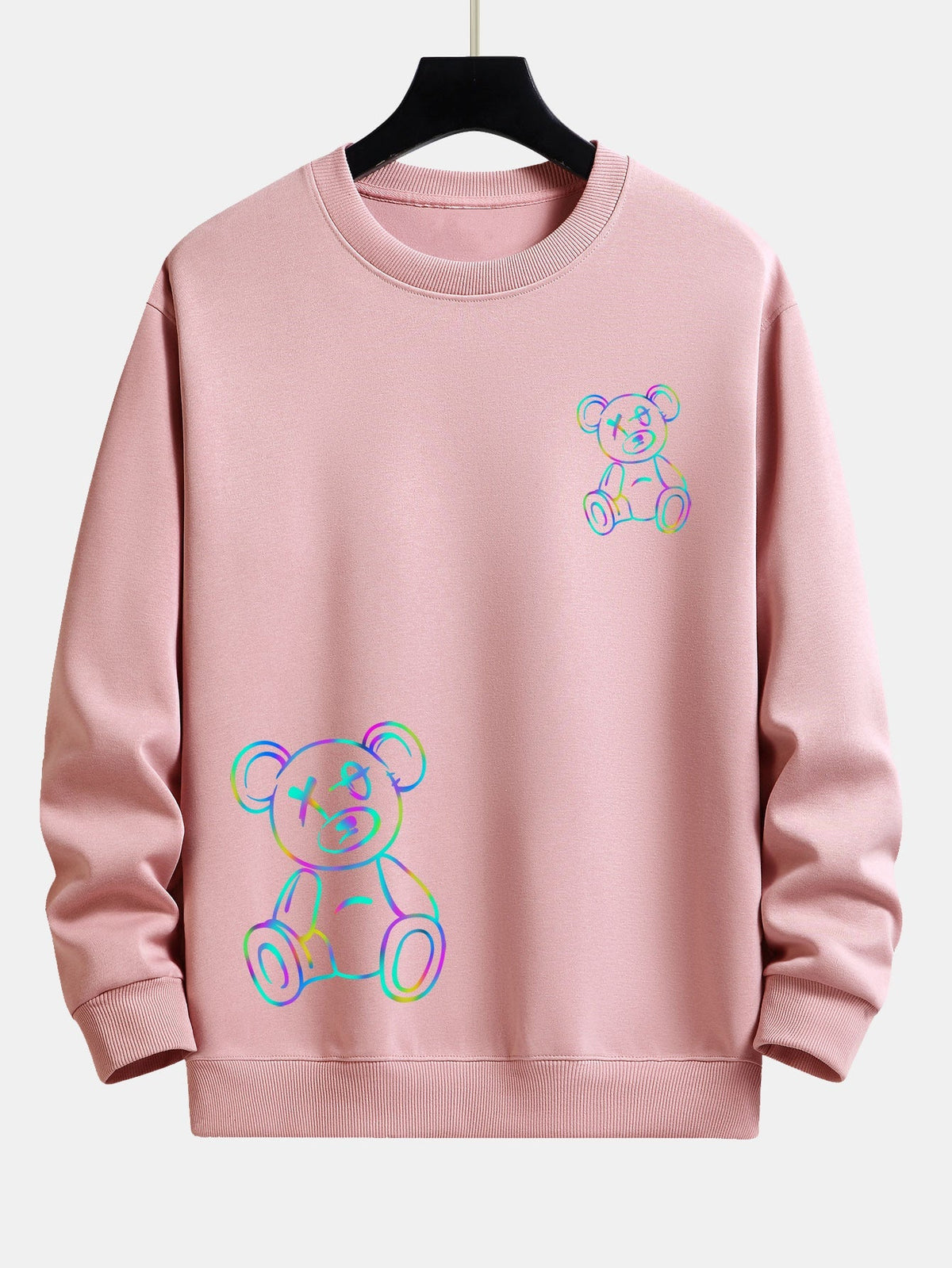 Jelle | Sweater met kleurrijke beerprint en relaxte pasvorm