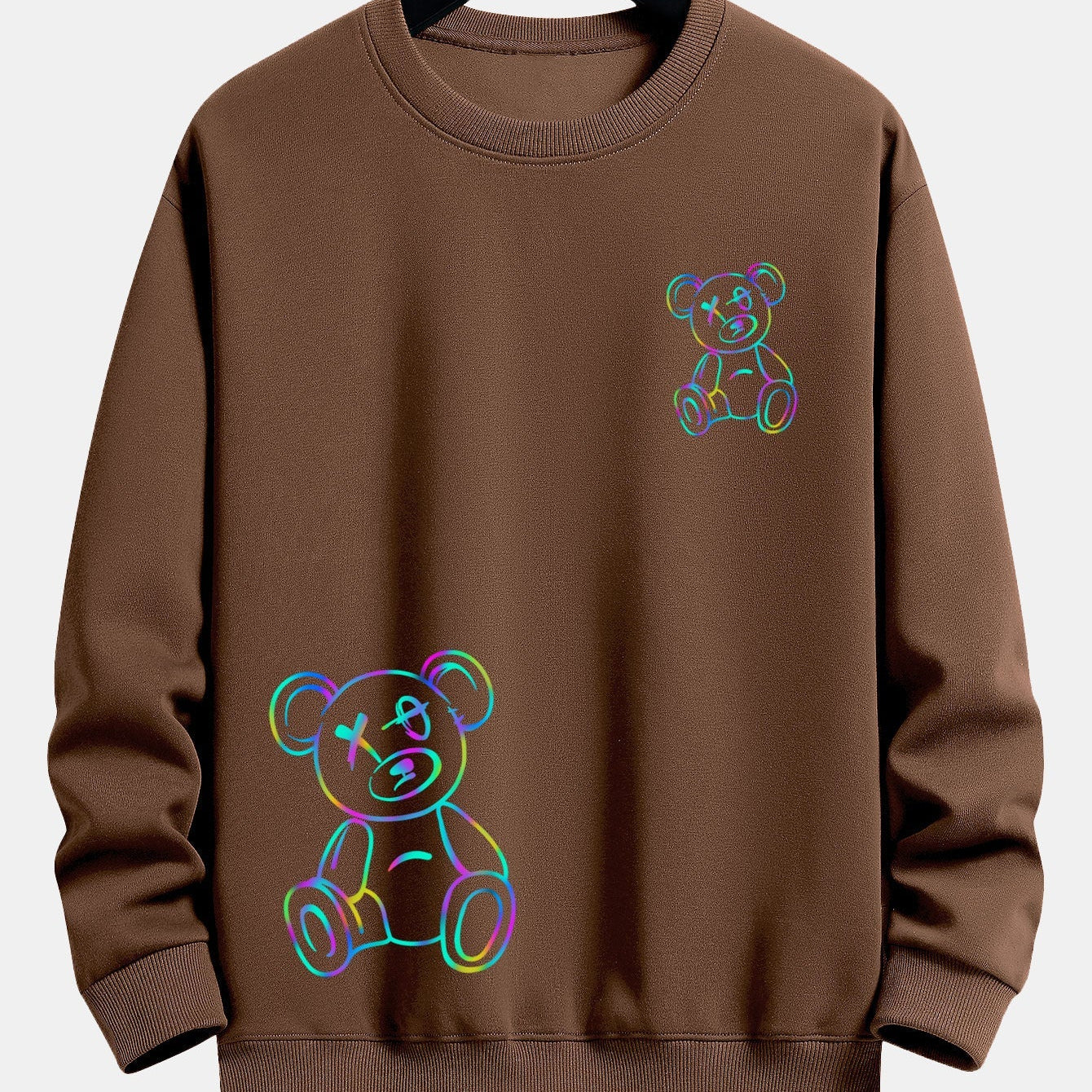 Jelle | Sweater met kleurrijke beerprint en relaxte pasvorm