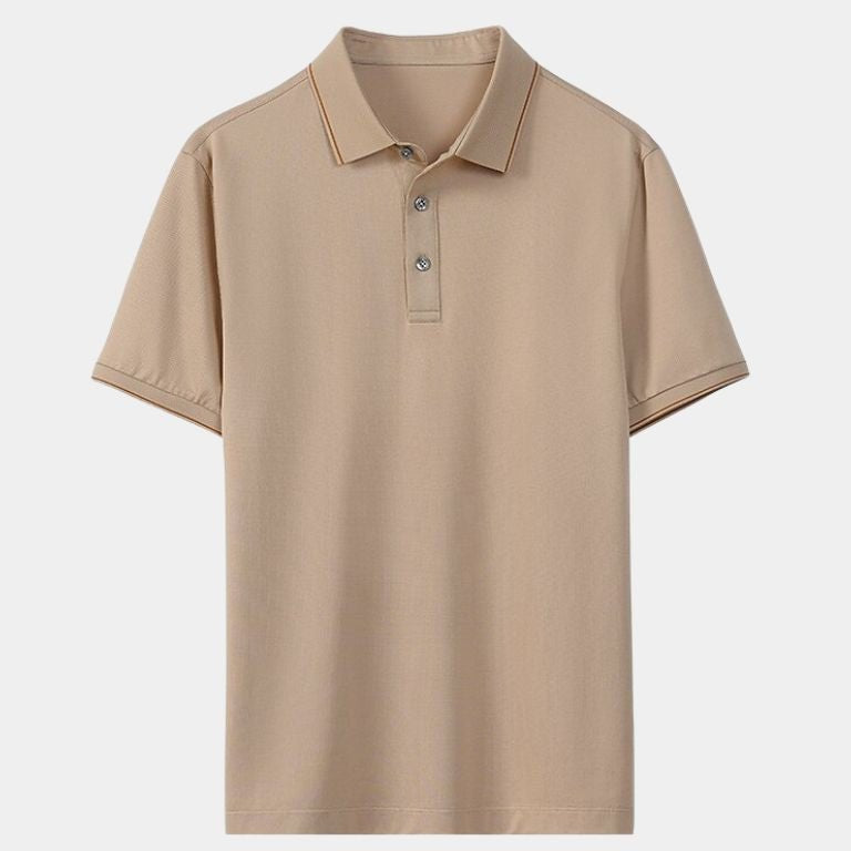 Joachim | Marineblauwe polo met klassieke kraag