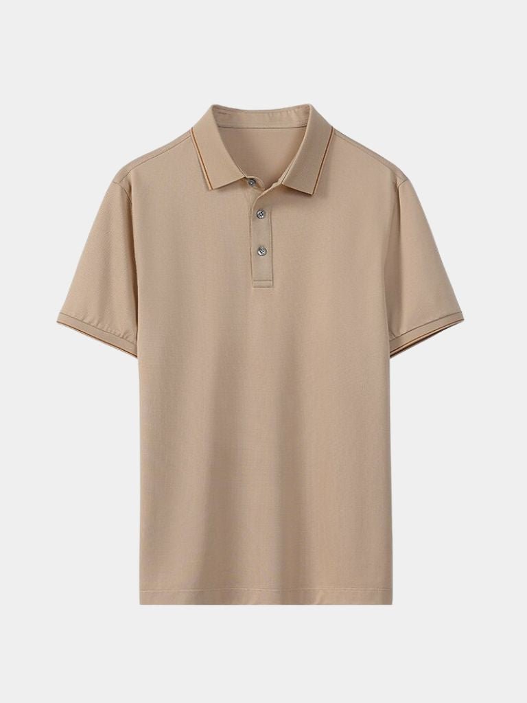 Joachim | Marineblauwe polo met klassieke kraag