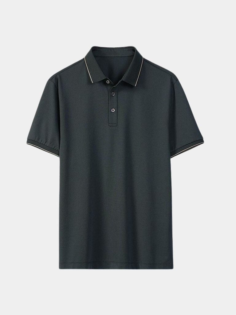 Joachim | Marineblauwe polo met klassieke kraag