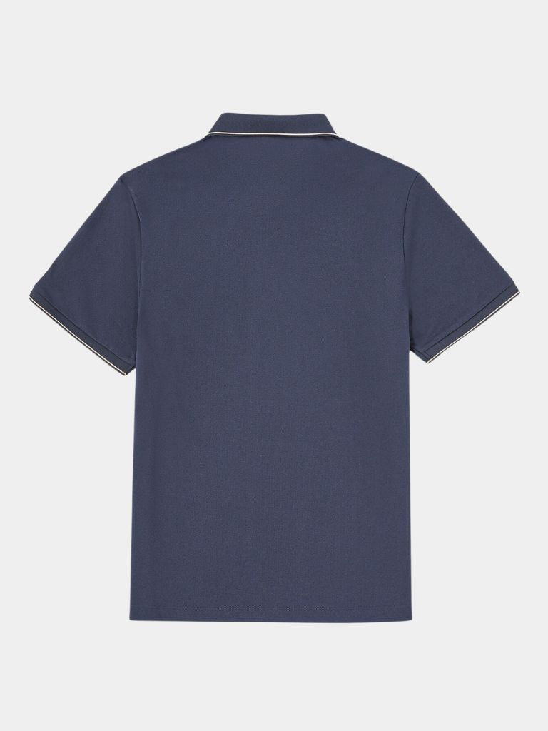 Joachim | Marineblauwe polo met klassieke kraag