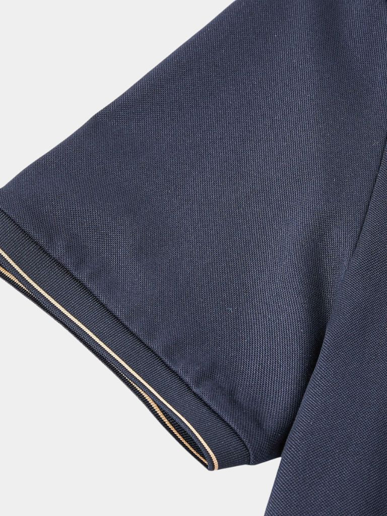 Joachim | Marineblauwe polo met klassieke kraag