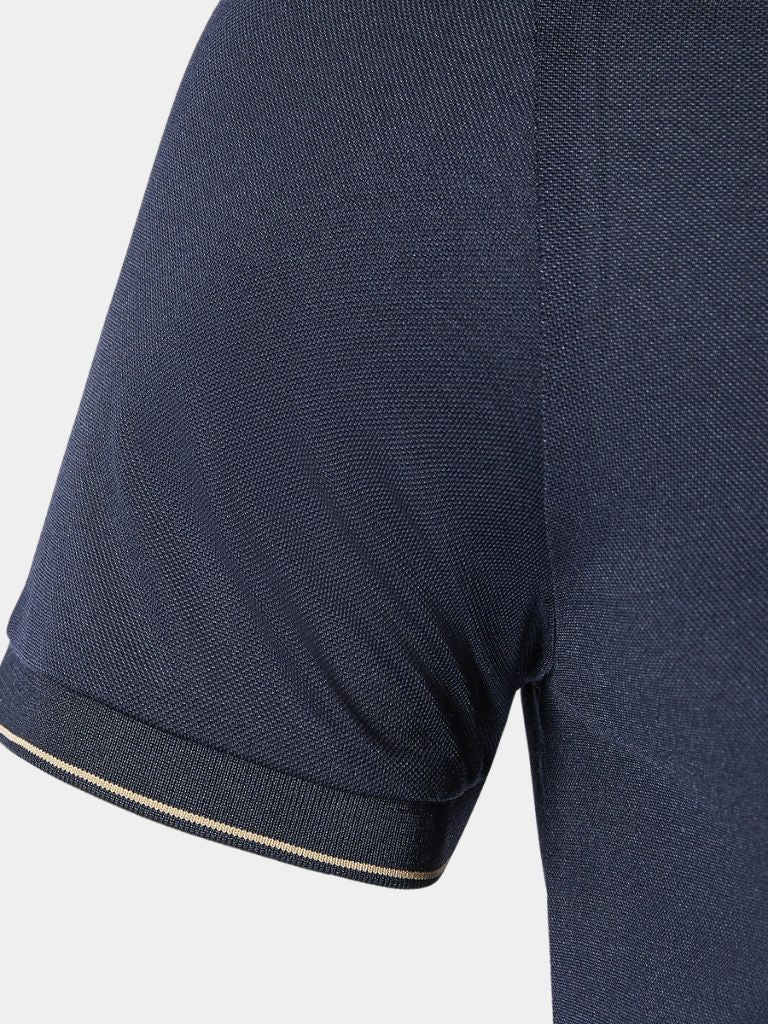 Joachim | Marineblauwe polo met klassieke kraag