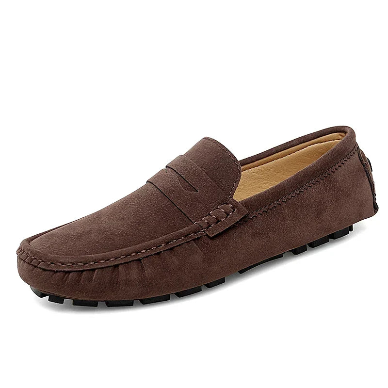 Jorg | Marineblauwe suède bootloafers