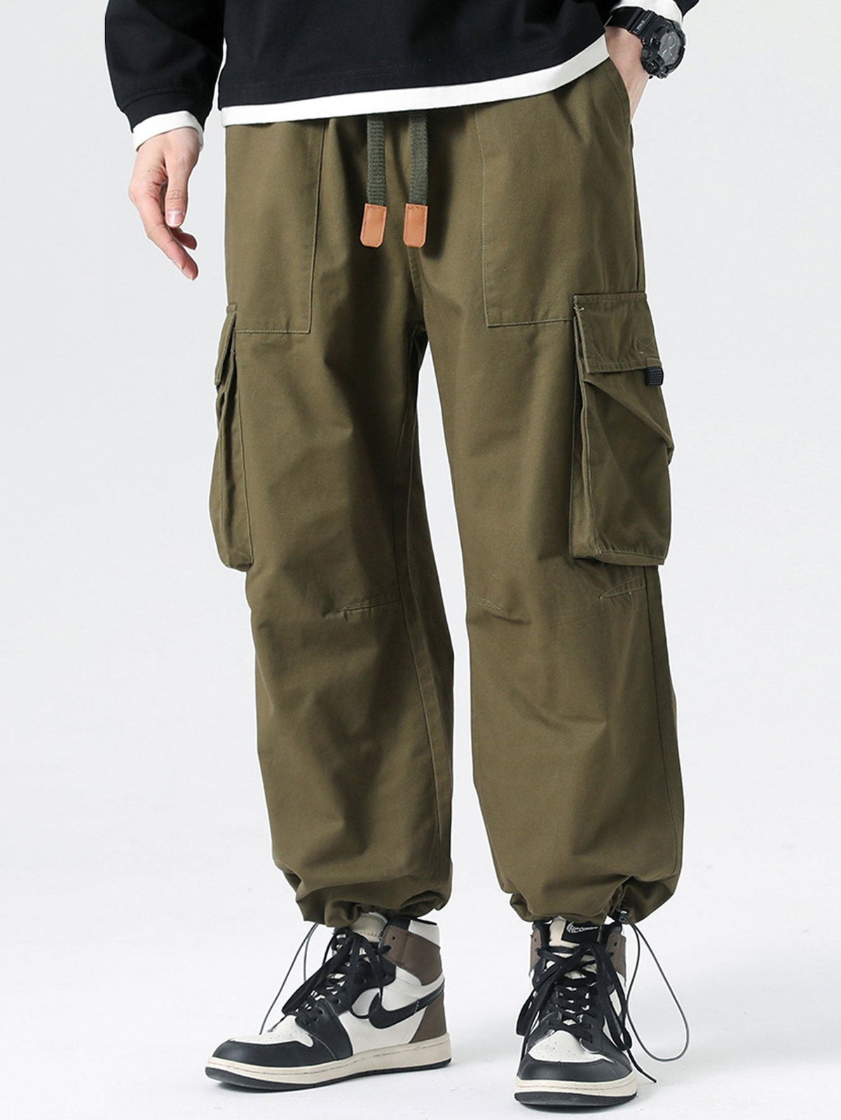 Julian | Parachute cargo broek met trekkoord