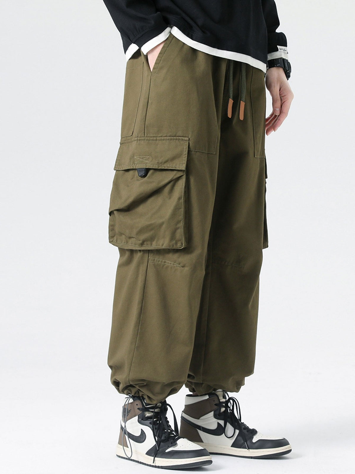 Julian | Parachute cargo broek met trekkoord