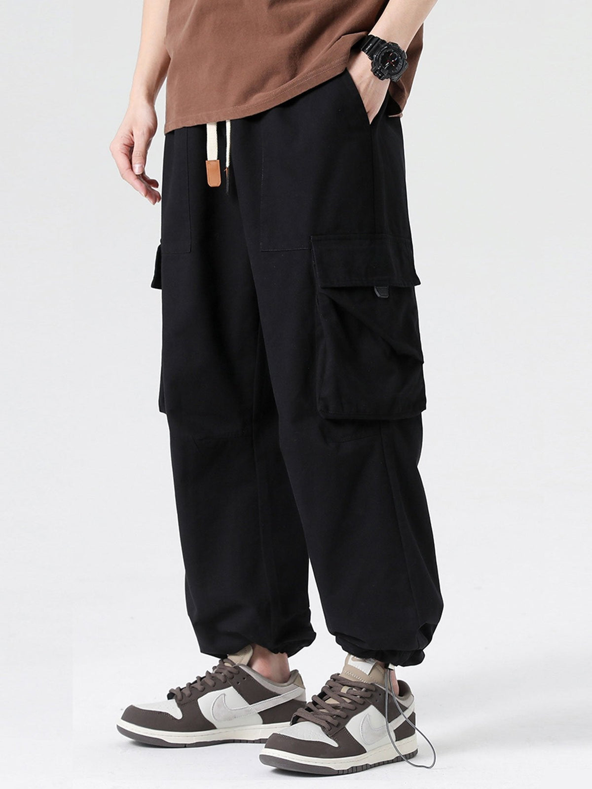 Julian | Parachute cargo broek met trekkoord