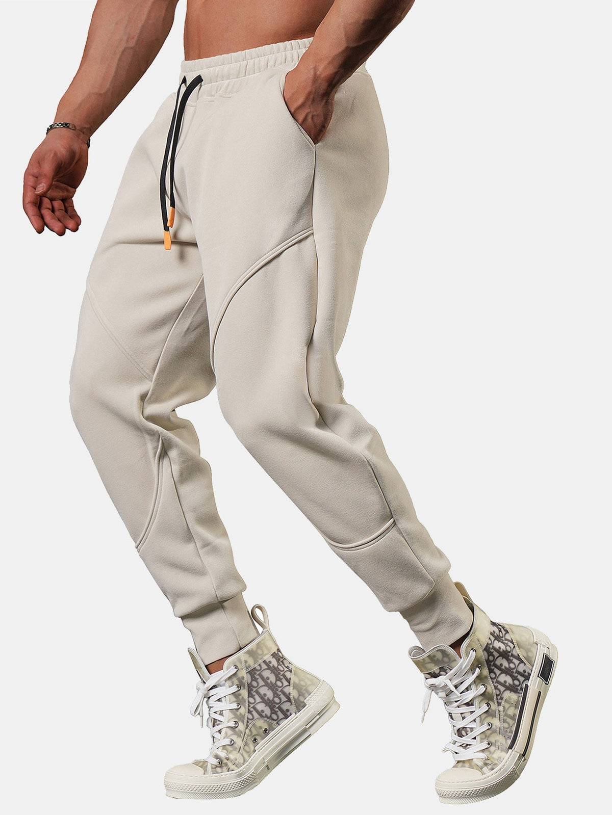 Kai | Cropped joggingbroek met split