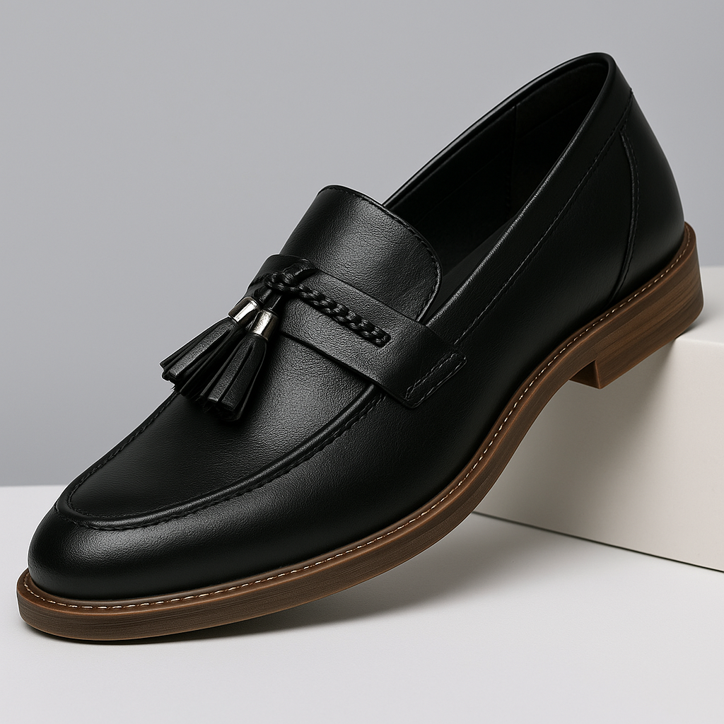 Kamiel | Leren loafers met kwastjes