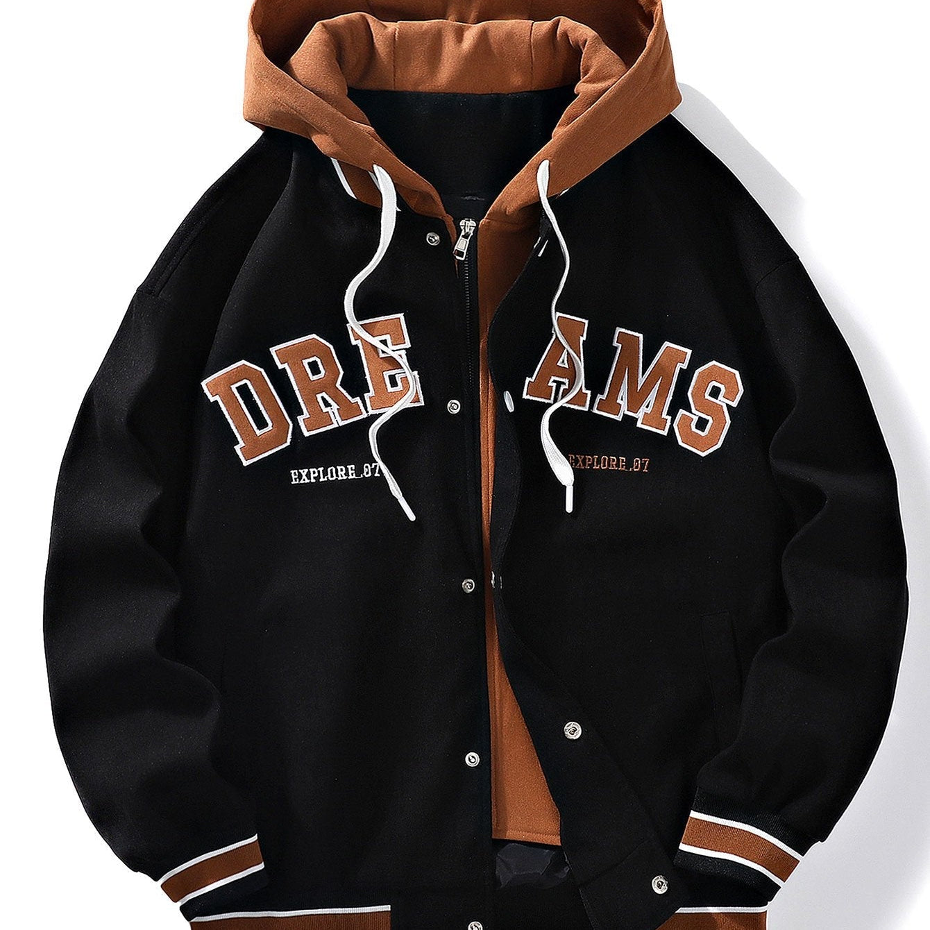 Klaas | Baseball jack met capuchon en knoopsluiting