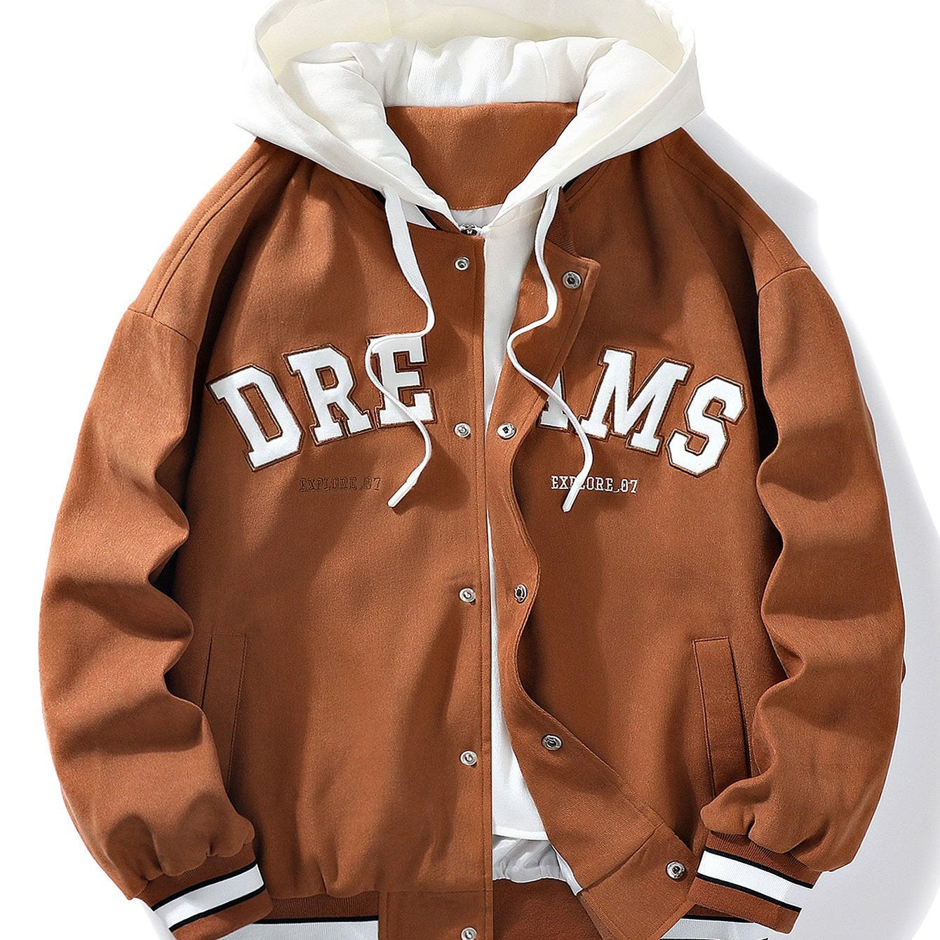 Klaas | Baseball jack met capuchon en knoopsluiting