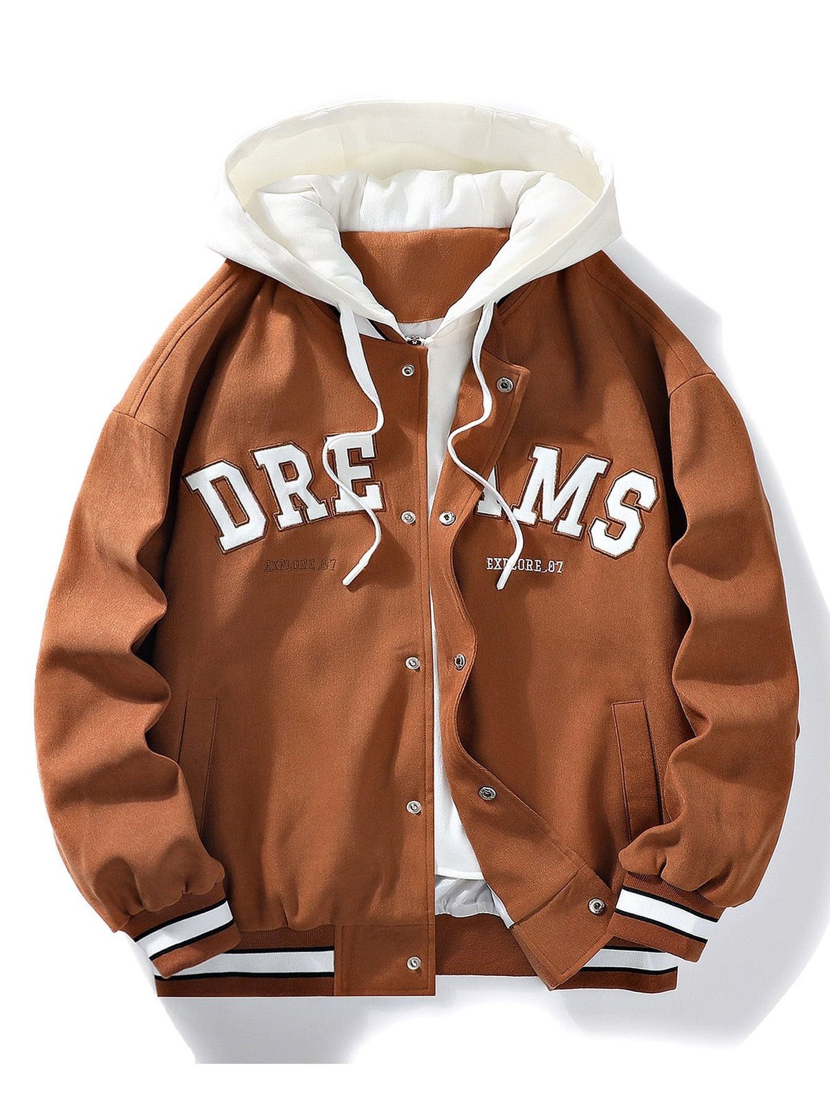 Klaas | Baseball jack met capuchon en knoopsluiting