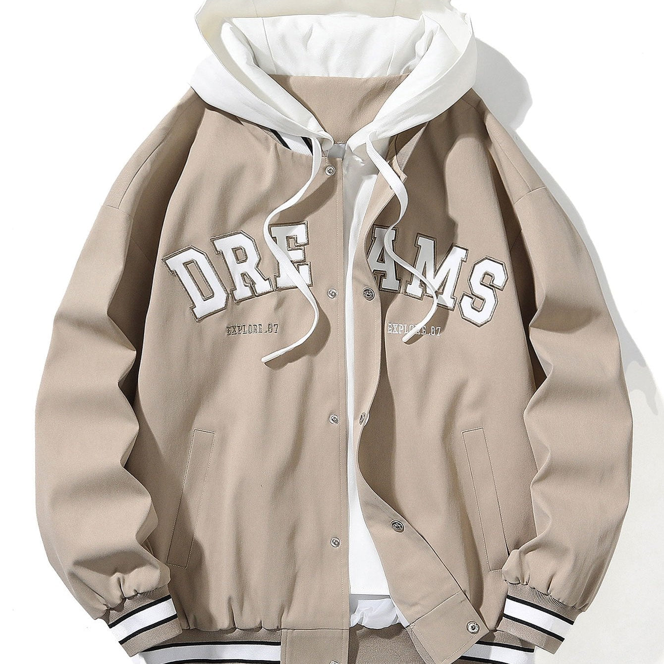 Klaas | Baseball jack met capuchon en knoopsluiting
