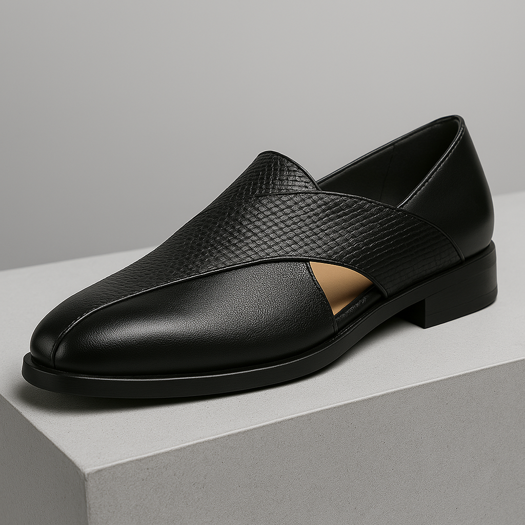 Klaasjan | Leren loafers met vintage look