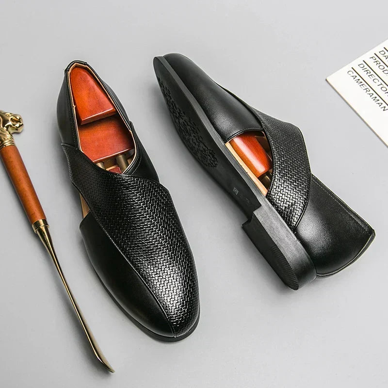 Klaasjan | Leren loafers met vintage look