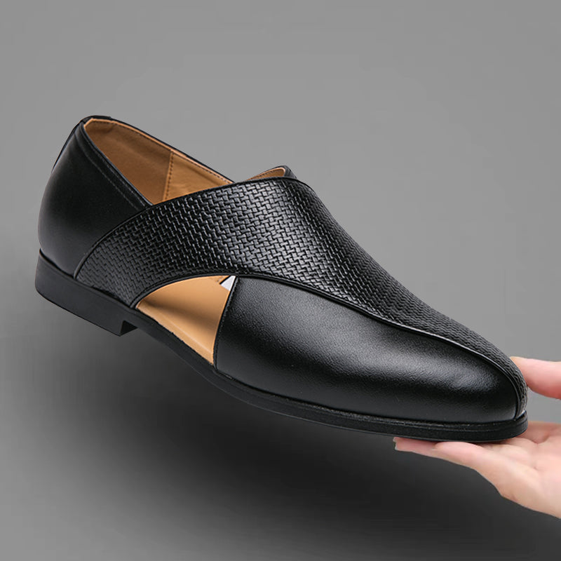 Klaasjan | Leren loafers met vintage look