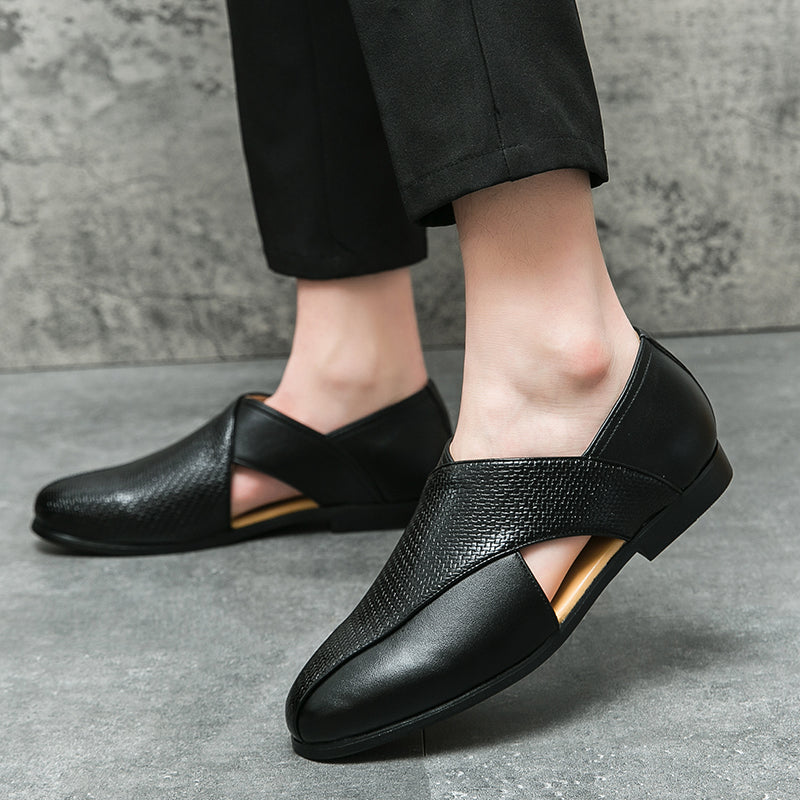 Klaasjan | Leren loafers met vintage look