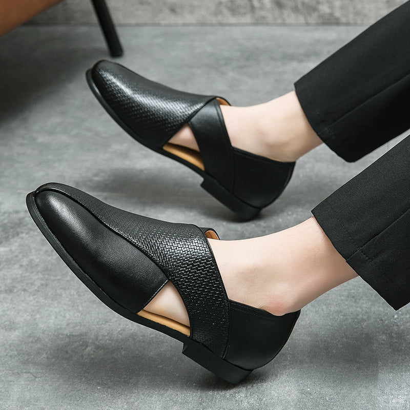 Klaasjan | Leren loafers met vintage look
