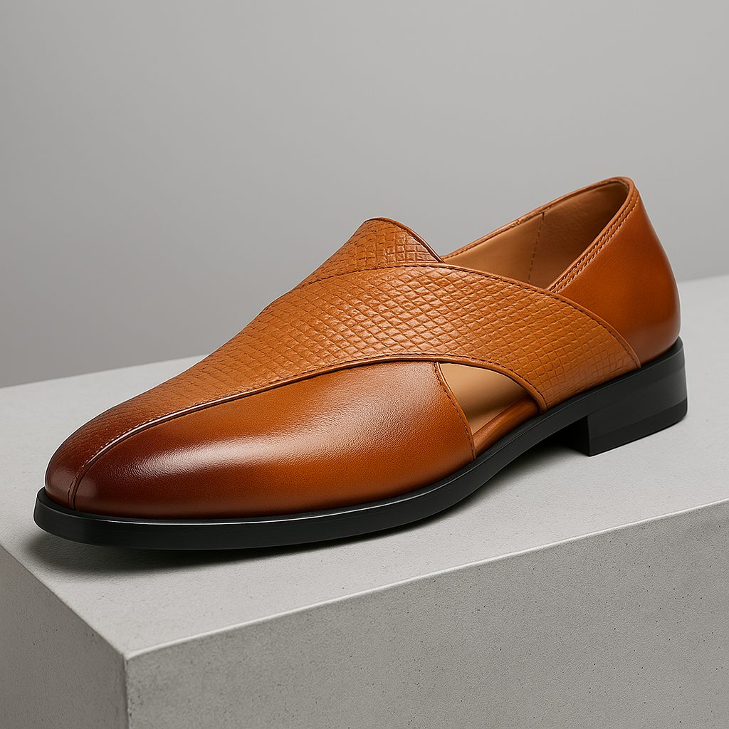 Klaasjan | Leren loafers met vintage look